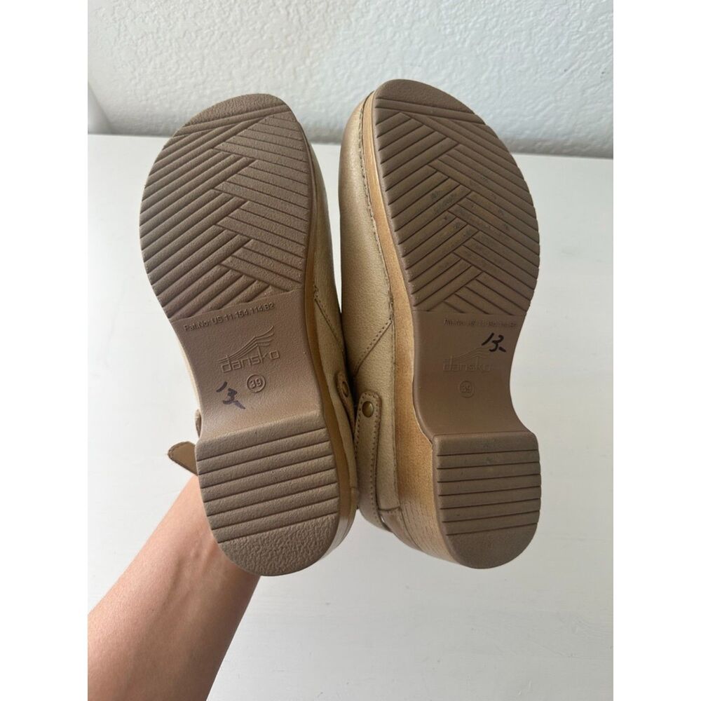 Dansko Berry Milled Burnished Mules Clogs Tan Women's Size 39 US 8.5-9 - Picture 7 of 8